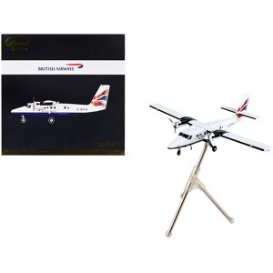 De Havilland DHC-6-300 Commercial Aircraft White w/Striped Tail "Gemini 200" Series 1/200 Diecast Model Airplane by GeminiJets - 1 of 3