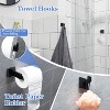 Itopfox 5-Piece Bathroom Hardware Set with Towel Bar, Towel Ring, Toilet Paper Holder & Hooks, SUS304 Stainless Steel, Wall Mounted - 4 of 4