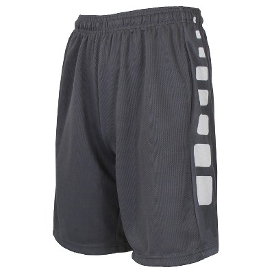 Galaxy By Harvic Men's Moisture Wicking Performance Quick Dry Mesh Shorts With Side Block Design - Charcoal, 2XL