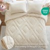 3 Pcs Luxury Feather-Soft Fluffy Comforter Set, All Season Double Diamond Pattern Microfiber Comforter Set, Medium-weight Premium Microfiber Reverse Bed Set for Bedroom with Pillow Cases, Queen / King Cozy & Soft Bedding Set for Year-Round - 2 of 4