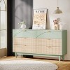 Hommoo 55 Inches Long 6 Drawer Double Dresser Green - 2 of 4