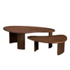 2-Piece MDF Irregular Shape Coffee Table Set with Staggered Heights and Easy Assembly for Living Room - 3 of 4