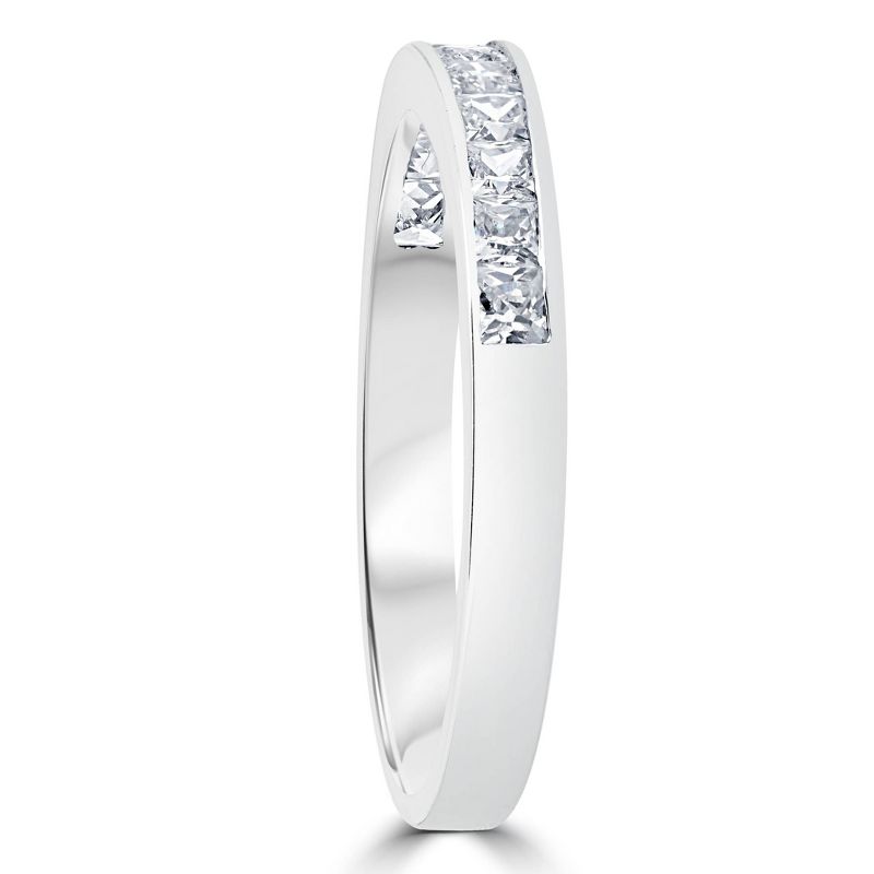 Pompeii3 3/8ct Princess Cut Diamond Wedding Anniversary Ring 14K White Gold, 2 of 6