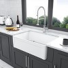 Gulches 30" White Farmhouse Sink, Apron-Front Reversible Single Bowl, Ceramic,30W×20D×10H - 4 of 4