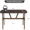 Infurnic Desks, Rectangular Dining Desk with four Sturdy Tables Legs, Modern Table for Kitchen or Living Room, Brown, 27.6"*47.2"*29.5" - 4 of 4