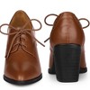 Perphy Women's Pointy Toe Lace Up Block Heels Ankle Booties - 2 of 3