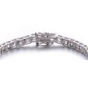 Guili Sterling Silver Tennis Bracelet with Square CZ in White, Blue, or Gold, Available in Sizes 2.5, 3, and 4—Classic, Luxurious, and Timeless. - 4 of 4