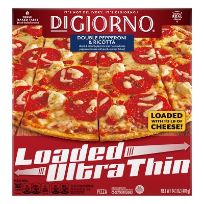 DiGiorno Loaded Thin Pepperoni Frozen Pizza - 14.1oz