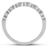 Pompeii3 Diamond Wedding Ring Womens Stackable 10k White Gold Anniversary Band - 3 of 4
