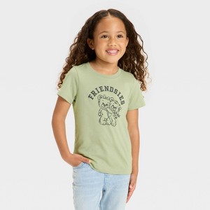 Toddler Girls' Friendsies Bears Graphic T-Shirt - Cat & Jack™ Olive Green - 1 of 4