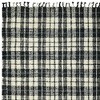 Black And Ivory Jute Plaid Hand Woven Area Rug With Fringe - 4 of 4