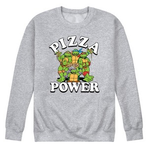 Men's - Teenage Mutant Ninja Turtles - Pizza Power Graphic Fleece Sweatshirt - 1 of 4