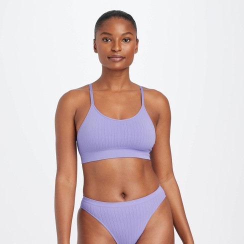 Women's Seamless Bralette - Auden™ Plum Purple XS