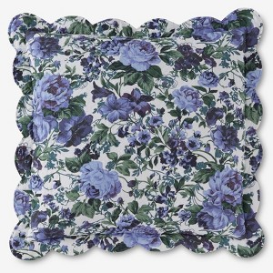 BrylaneHome Florence Euro Sham - Euro, Navy Floral Multi - 1 of 1