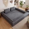 Sapphtopaz Convertible Couches for Living Room Upholstered Floor Sleeper Sofa Memory Foam Sofa Bed with 2 Pillows Sleeping Mattress for Bedroom - 3 of 4
