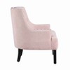 CAVINAS Polyester Accent Chair with Tufted Backrest and Wood Legs,Modern Upholstered Living Room Chairs,Reading Chairs for Living Room - 3 of 4