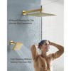 YAWWALK Thermostatic 7-Spray Shower System with Hand Shower, Wall Mount, 12" and 6", 2.5 GPM, Brushed Nickel (Valve Included) - 3 of 4