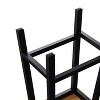 CAVINAS 25.6" Tall Farmhouse Style Counter Stools Set of 2, Solid Wood Bar Stools with Footrests, for Dining Room, Kitchen, Counter - 4 of 4