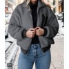 Women's Long Sleeve Collar faux-shearling Jacket - HEIMISH USA - 2 of 2