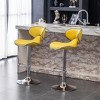 TOAOTBNBOB Upholstery Swivel Bar Stools Set of 2, Adjustable Bar Chairs with Footrest, Comfortable Barstools for Kitchen Island - 4 of 4