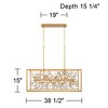Possini Euro Design Gold Linear Island Pendant Chandelier 38 1/2" Wide Modern Clear Crystal 8-Light Fixture for Dining Room House - 4 of 4