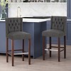 30.5" Modern Bar Stool with Metal Legs & Tufted High Density Upholstery,Commercial Grade for Kitchen Island-Baofuwish - 2 of 4