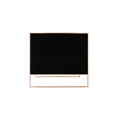 Black Velvet Loveseat with Gold Metal Frame