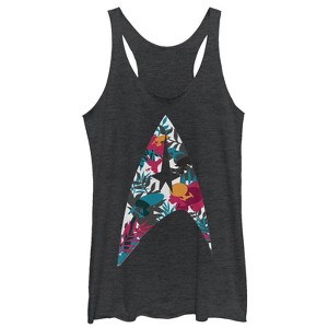 Women's Star Trek Tropical Starfleet Insignia Racerback Tank Top - 1 of 3