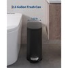 13 Gal and 2.6 Gal Trash Can Combo Set, Kitchen Trash Can and Bathroom Trash Bin with Lid, Step-On Rustproof Garbage Bin with Inner Bucket - 3 of 4