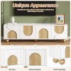 Whisen Modern TV Stand Fits TVs up to 78 in.  with Fluted Glass Doors, 2-Drawers and Cabinets - 4 of 4