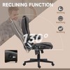 TiramisuBest High Back Vibration Massage Office Chair, Heated Reclining Brown PU Leather, Adjustable Height, 120 - degree Recline - 4 of 4