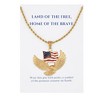 Anna-Kaci Flying Eagle with American Flag Pendant Necklace with Patriotic Gift Message Card & Envelope Jewelry Gift - 2 of 4