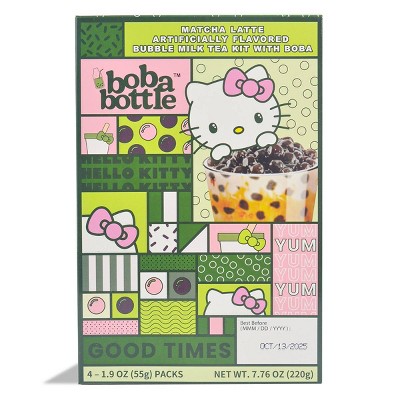 A-Sha Hello Kitty Boba Kit Matcha Latte - 4pk/7.76oz. 