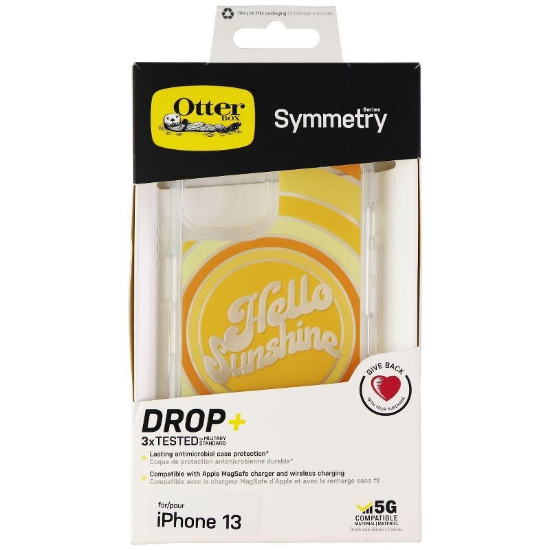 OtterBox Symmetry Series Clear Case for Apple iPhone 13 / 14 - Hello Sunshine, 1 of 2