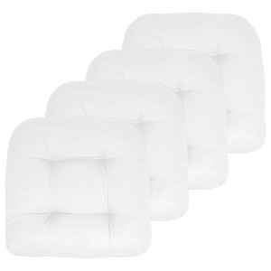 Patio Cushions Outdoor Chair Pads Thick Fiber Fill Tufted 19" x 19" by Sweet Home Collection® - 1 of 4