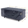 Summerset Shield Rectangle Chat Table Cover Ultimate Protection for Your Outdoor Furniture 56" x 36" x 25" Mercury - 2 of 4