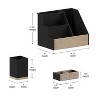 Flash Furniture Comerford 7-Compartment Wood Accessory Holder Set Black 3 Piece (HFMHDGDI781315) - 4 of 4