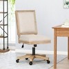 360° Swivel Home Office Chair with Wheels, Upholstered Adjustable Swivel Desk Chair for Home Office or Studio-Maison Boucle - 3 of 4