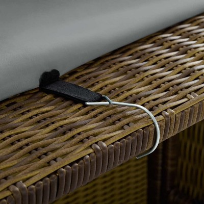Gray All-Weather Polyester Outdoor Daybed Furniture Cover
