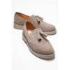 Alex - Beige Suede Leather Tassel Loafers (Women) | Forever & Always Shoes - 2 of 4