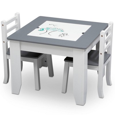 gray kids table and chairs