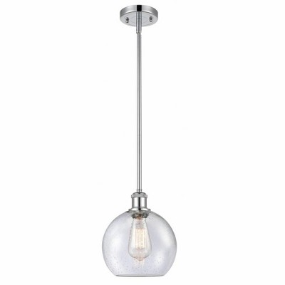 Athens - 1 Light Stem Hung Mini Pendant In Industrial Style-10 Inches Tall and 8 Inches Wide