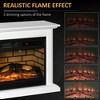 Yukimo Electric Fireplace Heater, Freestanding with Mantel, Dimmable Flame, Remote Control, 1400W, White - 4 of 4