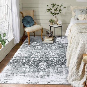 Area Rug Oriental Vintage Distressed Rug for Living Room Bedroom - 1 of 4