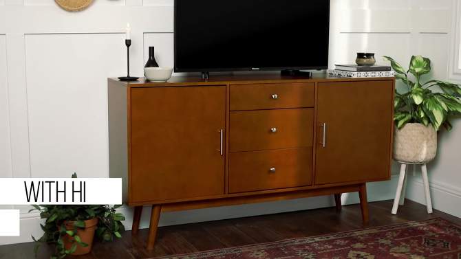 Mid-Century Modern Wood Console TV Stand for TVs up to 65" - Saracina Home, 2 of 11, play video