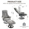 Chenille Fabric Recliner Chair with Ottoman,Modern 360° Swivel 5-Point Massage Recliner Chair,Lounge Chair for Bedroom Living Room-Coolbibila - 4 of 4
