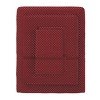 Hastings Home Twin Size Brushed Microfiber 3 Piece Embossed Checkered Bed Sheet and Linen Set with Stain Resistant Fitted and Flat Sheets - Burgundy - 4 of 4
