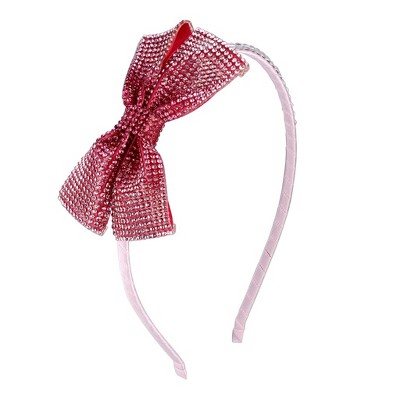 Liv & Ava GIRLS HEADBAND - POLKA DOT BOW Pink