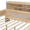 Full Size Daybed With Storage Shelves And 2 Storage Drawers, Wooden Full Bed Frame With Bookcase, Headboard And Study Desk For Kids Teens Bedroom - 3 of 4