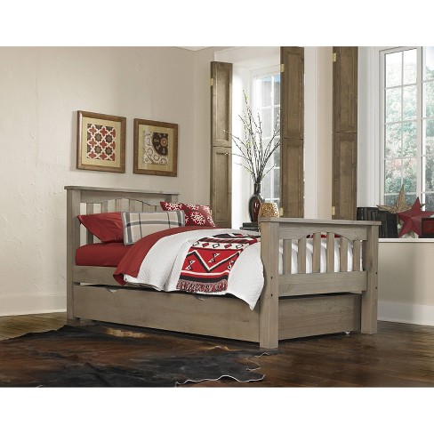 Kids Twin Highlands Harper Panel Bed, Highlands Driftwood Full Size Loft Bed And Dresser Set
